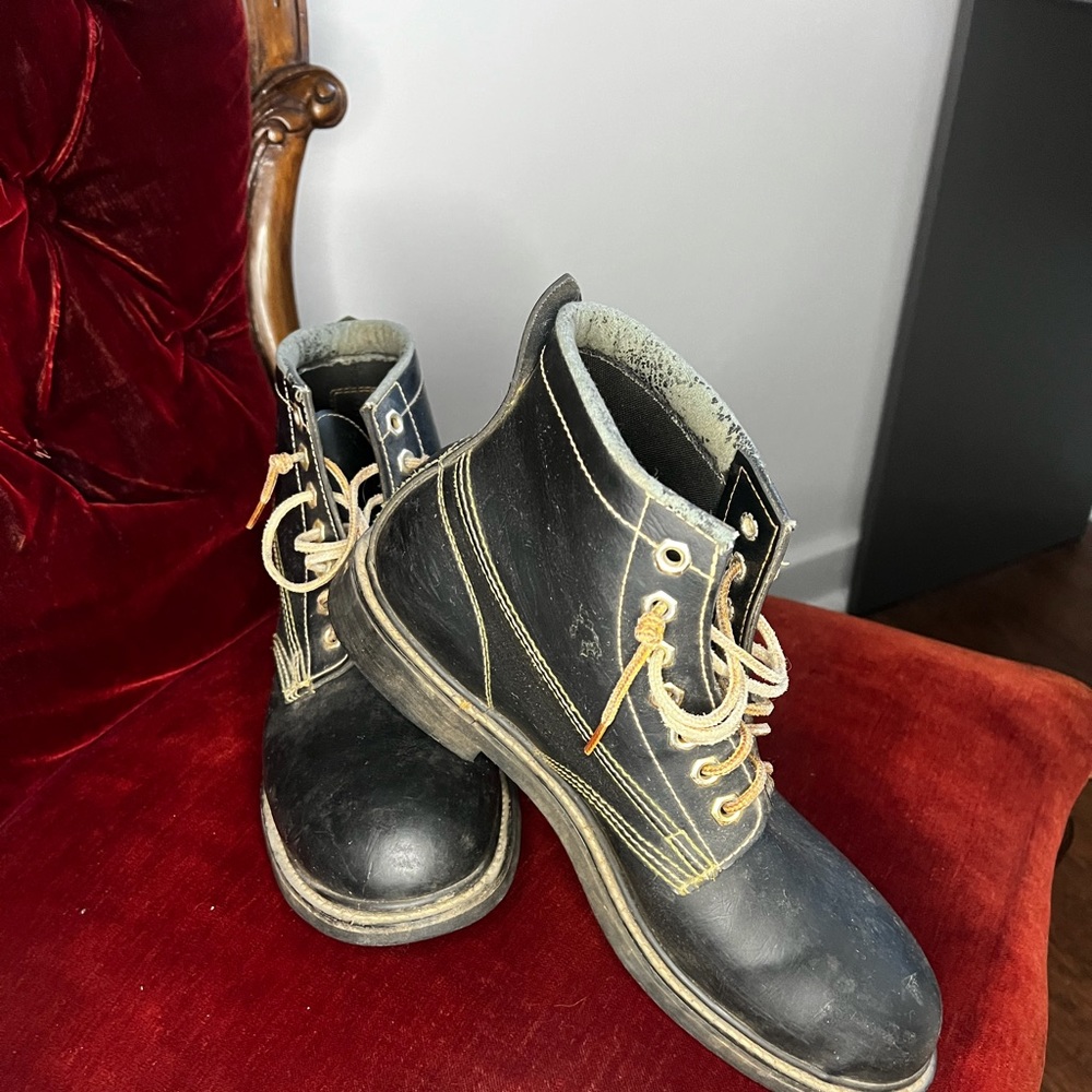 Black Steel-Toed Boots